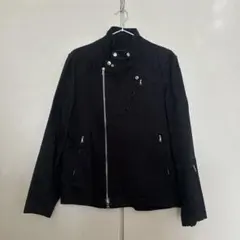 SOPHNET. シングルライダースジャケット/S/コットン/BLK/無地