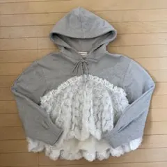 TULLE DOCKING HOODIE（GRAY） - メルカリ