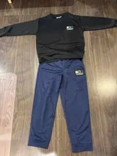 マイクラ(マインクラフト)長袖ジャージセット ブラック/ネイビー 120cm