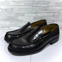 美品 HARUTA ハルタ コインローファー 革靴 26.5 ブラック 黒