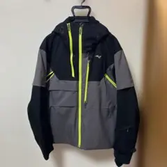 MIZUNOスキーウェア上　フード付き グレー/ブラック