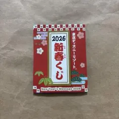 開封済み　東京ディズニーリゾート 新春くじ 2026
