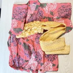 【美品】Ocean＆Ground ロンパース浴衣 80cm 　帯・リボン付き