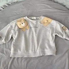 ベビー服　クマ刺繍付きトレーナー