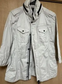 NICOLE CLUB FOR MEN ミリタリージャケット ホワイト　XL