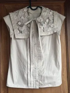 RUIRUE BOUTIQUE レース襟 半袖ブラウスのサムネイル