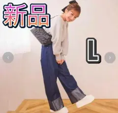 新品ange charme アンジュシャルム　ラメ　デニム L