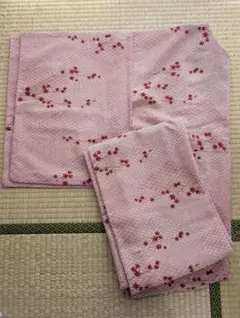 青海波楓文様 単衣 小紋 棒衿