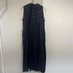NOLLEY'S ノースリーブシャツワンピース ネイビー