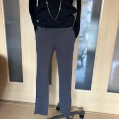 【新品】ニット細身ボトムス　レギンス ブラウンカラー　Sサイズ