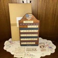 値下げ 【廃盤】 enfant アンファン　木製　万年カレンダー　コーハウス 値下げ 【廃盤】 enfant アンファン 木製 万年カレンダー コーハウス