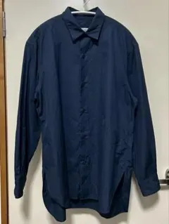 JOHN SMEDLEY 長袖シャツ ネイビーコットン お買い得⭐︎ - メルカリ