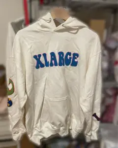 XLARGE フラワーパーカー 刺繍 ホワイト 白