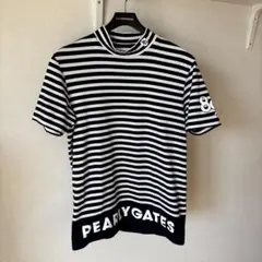 PEARLY GATES ストライプ ハイネックTシャツ