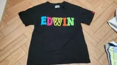 EDWIN カラフルロゴ ブラック Tシャツ 100のサムネイル