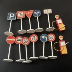 當時物 朝日玩具 ATC 模型寵物 道路標誌等