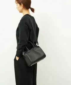 REN 2way ミニボストンバッグ　グレー