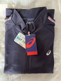 asics ネイビー ジップアップジャケット新品タグ付きXL