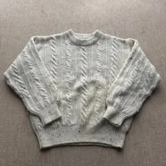 ミ*ン様 【美品】U.P renoma ケーブルニット セーター L ミックスカのサムネイル