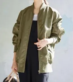 美品 SLOBE IENA MA-1 美品 スローブイエナ SLOBE IENA ブルゾン MA-1 ベージュ グレージュ