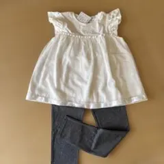 GAP フリル袖トップスとレギンスセット