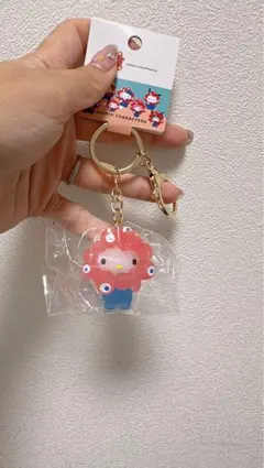 ラス1！万博 サンリオ×ミャクミャク 立体マスコットクリア キーホルダー キティ