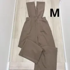 着2 美品　レディース　サロペット　ベージュ　M