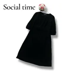 ソーシャルタイム　レディース　フォーマルワンピース　ブラック　サイズ5 黒