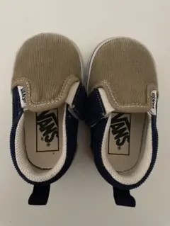 VANS ベージュ ネイビー コーデュロイ 12cm