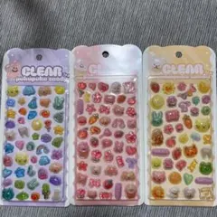 カラフルなキャラクターシール3パックセット