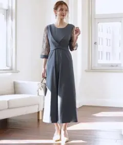 結婚式　お呼ばれドレス　パーティードレス　パンツドレス　オールインワン