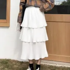 ティアードスカート ロングスカート