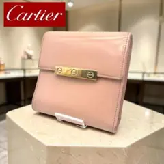 Cartier カルティエ 三つ折り財布 ピンク ゴールド金具 可愛いのサムネイル