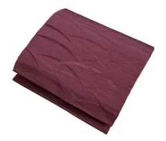 ユ41未使用名古屋帯 単帯　紬　草模様　着物 仕立て上り美品