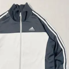【00s!超美品】adidas トラックジャケット 白×グレー 好配色 Mサイズ