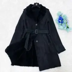 極美品 EMMETI エンメティ ムートンコート ロングコート 毛皮 羊革 EMMETI EMMETI【エンメティ】ムートンダッフルコート MONTY SP MOUTON