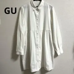 GU ホワイトブラウス　切り替え　 Lサイズ