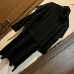 黒 タートルネック Aライン ニットワンピース　２点セット新品