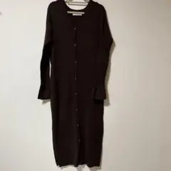 1 ニットワンピース　ニットカーディガン　ロング