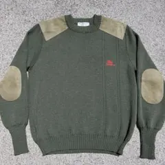 90s イングランド製 Burberrys ウールセーター エルボーパッチ付きのサムネイル