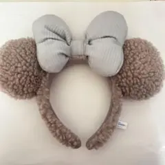 ディズニー ボアカチューシャ グレー