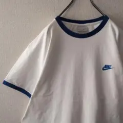 大人気☆旧タグ ナイキ 刺繍ロゴ リンガーネック Ｔシャツ 3L相当