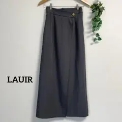 LAUIR＊グレー ラウアー 金釦 ハイウエスト ラップスカート ナロースカートのサムネイル