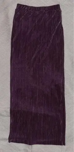 GRL プリーツロングスカート パープル S