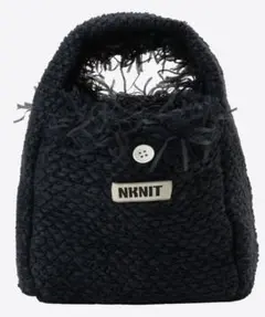 NKNIT　fringe knit hand bag