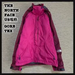 【ノースフェイス】US規格マウンテンパーカー　ゴアテックス　刺繍ワインレッドE2