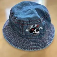 ディズニー　ミニー　刺繍　デニムハット　帽子48cm