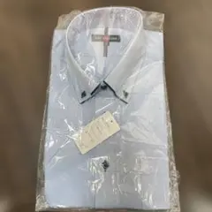 サンラッザロ　新品　未使用　ワイシャツ　Ｌ　水色　半袖　メンズ　ボタンダウン