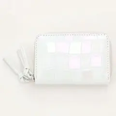 【美品】perche パールパステル　クロコジャバラカードキーケース　ホワイト