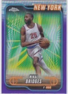 MIKAL BRIDGES 24-25 TOPPS CHROME PURPLE